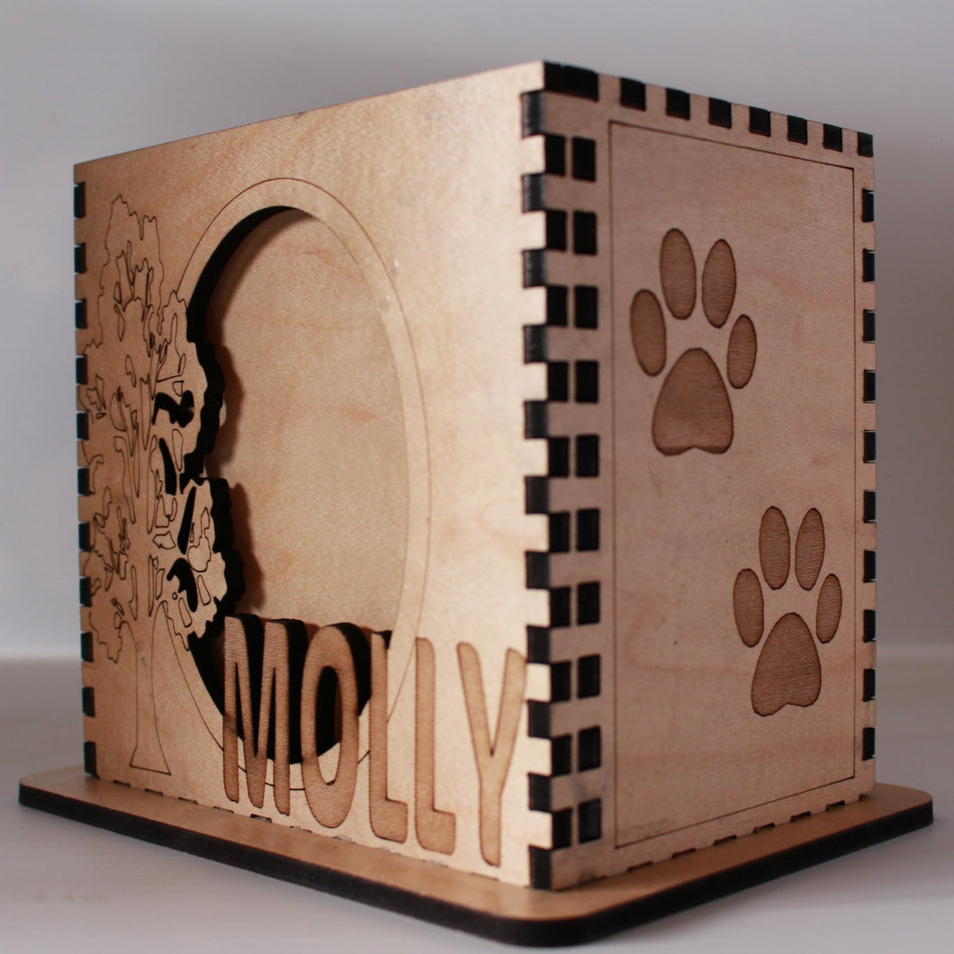 Photo Pet Ash Urn Online Maple Veneer 